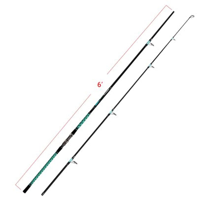 Fiblink Surf Fishing Rod Portable Travel Surf Spinning Rod 2 Piece/3 Piece/4 Piece Carbon Fiber Saltwater Fishing Rod 9'/10'/12'/13'/15' - style: 12'-spinning-2pc