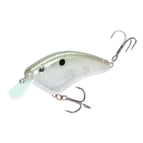 Strike King Hardliner Fishing Lure, Flat Sided Crankbait, Circuit Board Lip, Extra Tight Wobble, Size 4 Treble Hooks - color: Green Gizzard Shad