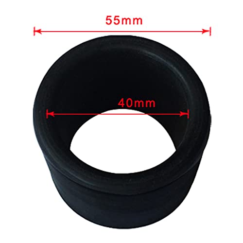 heyous 2pcs 50.8mm 2" Fishing Rod Holder Tube Rubber Insert Protector for Marine Boat Fishing Bait Board Replacement Accessories Fishing Tools, Black