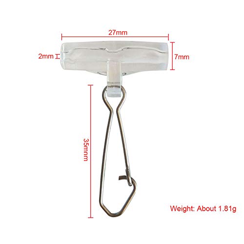 25/50/100 PCS Fishing Line Sinker Slides Duo Lock Snaps High Strength Stainless Steel Sinker Slider Swivel Snap Kit Fishing Tackle - color: Clear, size: 25 Pieces