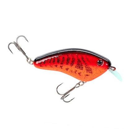 Strike King Hardliner Fishing Lure, Flat Sided Crankbait, Circuit Board Lip, Extra Tight Wobble, Size 4 Treble Hooks - color: Chili Craw