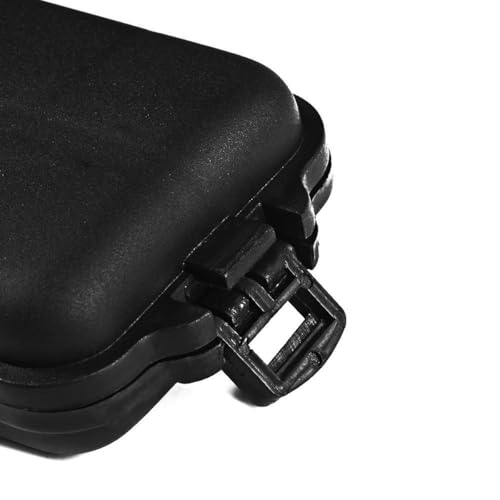 Mini Fishing Tackle Box, Small Fishing Accessories Storage, Double-Layer Lure Accessories Box, 9 Compartments (Black) - color: Black