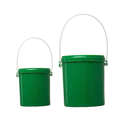 Fishing Bait Bucket 2pcs Worm Bucket Plastic Storage Box para Guardar Plastic Container Container with Lid Bucket Green Fishing Tool Live Lures Bucket