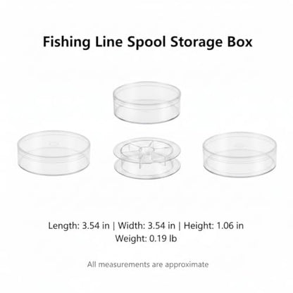 Anglers' Clear Fishing Line Spool Keeper, Compact ABS Storage Case for Tackle Box Organization, 3.5 Inch