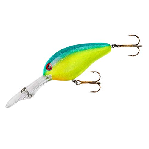 Norman Lures DD22 Deep-Diving Crankbait Bass Fishing Lure - color: Chartreuse Blue