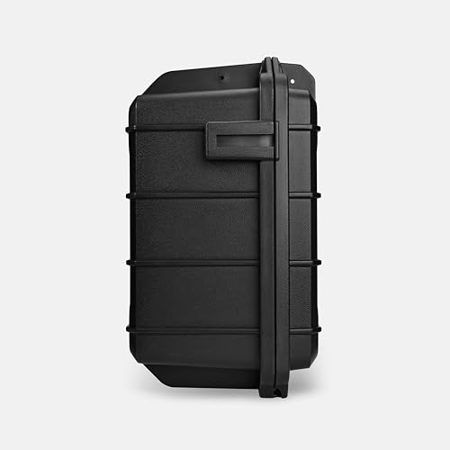 Fishing Reels Storage Case 15Inches,Heavy Duty Waterproof Fishing Wheel Protective Hard Case, Tackle Collection Holder Box, 9pcs Adjustable Shockproof Dividers (Black) - color: Black