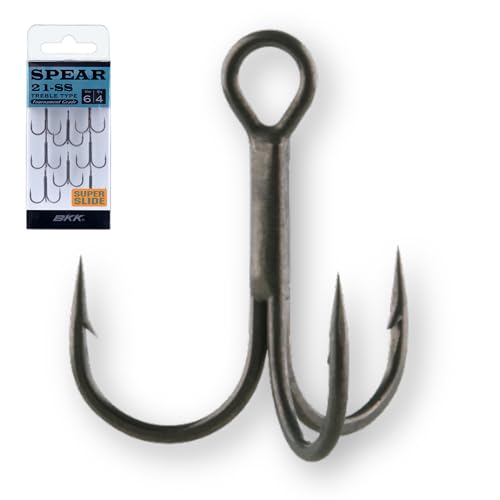 BKK SPEAR-21 SS Freshwater Treble Hook | 1X | Super Slide Coating | Needle Point - color: Multi, size: 10#