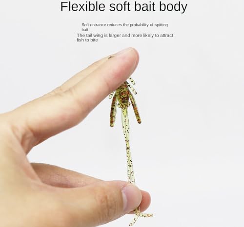 20pcs Craw Fishing Soft Plastic Lure 1.6'' Freshwater Crappie Bass Perch - color: C# 20PCS