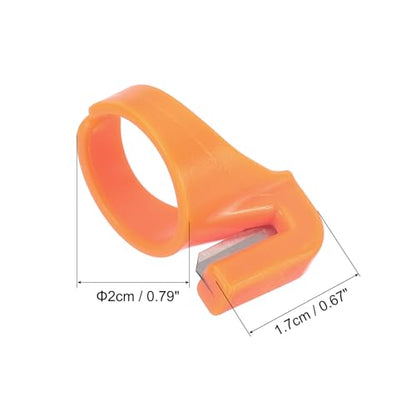 PATIKIL Plastic Quilting Sewing Thread Cutter Ring, 6 Pcs Yarn Cutter Ring Finger Sewing Rings Cutting Tool for Cutting Yarn Fish Line Craft, 3Color