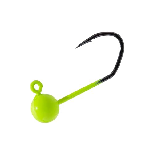 Fly Tying Sickle Jig Heads - color: Chartreuse, size: 1/8 OZ 50PCS