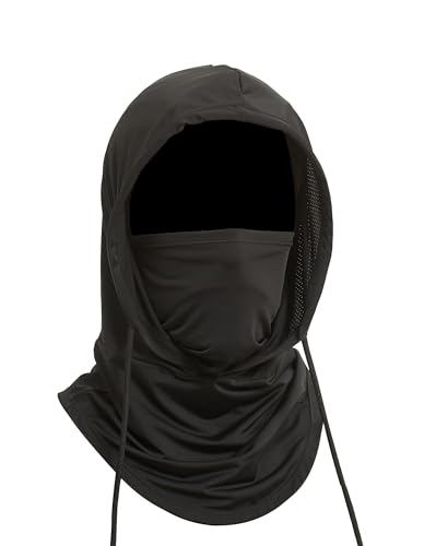 Vimnunts Sunproof Balaclavas Summer Cooling Face Mask Breathable Full Head Mask UV Protection Hood - color: Black
