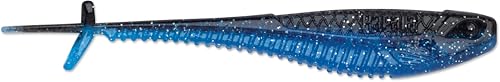 CrushCity Mooch Minnow Soft Plastic Minnow Bait, Natural Profile for Drop Shot, Jig Head & Multi-Species Fishing - color: Black N Blue, size: 4-1/2"