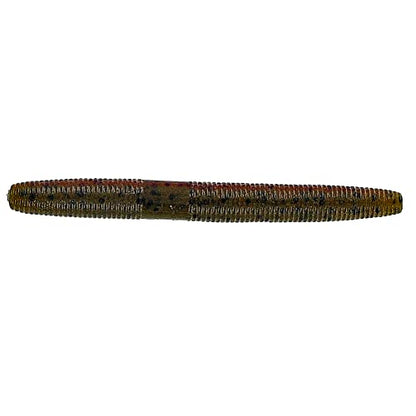 Yamamoto Senko Soft Plastic Worm Easy to Use Bass Fishing Stick Bait Lures - color: GREEN PUMPKIN W/ LARGE BLACK FLAKE, size: 3 Inch Slim