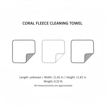 Polyester Cleaning Cloth, Absorbent Towel for Fishing Gear and Hands, 11.8 x 11.8 Inches - color: Yellow