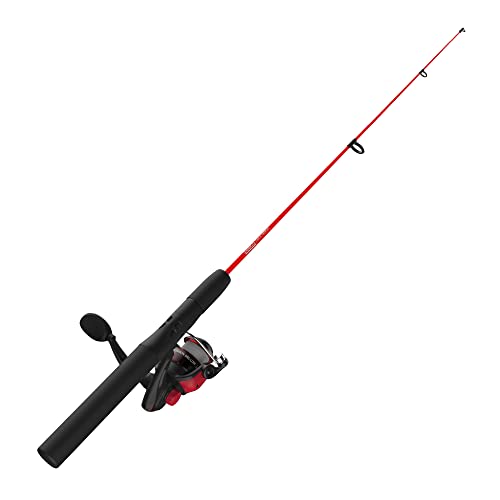 Zebco Dock Demon Spinning Reel or Spincast Reel and Fishing Rod Combo, 30-Inch Durable Fiberglass Rod, QuickSet Anti-Reverse Fishing Reel - style: Spinning Reel - Red