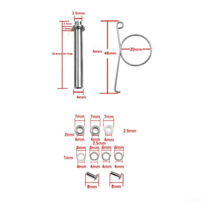 Precision Engineering Fishing Reel Service Kit with Metal Tools and Replacement Bearings