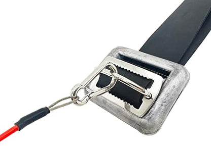 Fish Stringer for Spearfishing with Coated Stainless Steel Cable and Heavy Duty Carabiner (Belt Fish Stringer)