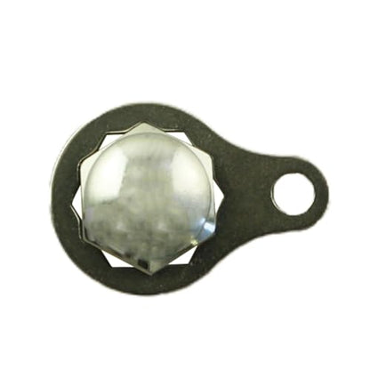1 Set Fishing Reel Handle Nut M8 Diameter Fishing Reel Left Right Handle Locking Plate Set of Four Waterdrop Reel Drum Rocker Screw Accessories Metal Fishing Rod DIY Parts Gray