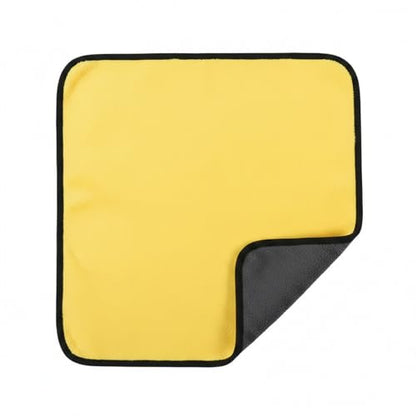 Polyester Cleaning Cloth, Absorbent Towel for Fishing Gear and Hands, 11.8 x 11.8 Inches - color: Yellow