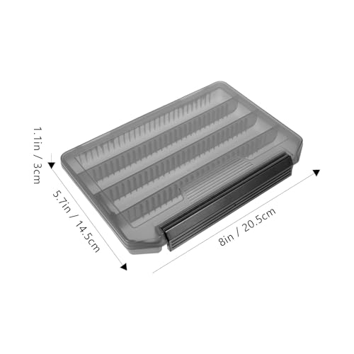 Fishing Tackle Box Portable Lure Organizer Compact Gray Storage Case with Multiple Compartments for Bait and Hooks, Small Kayak Tackle Box for Freshwater and Saltwater Fishing