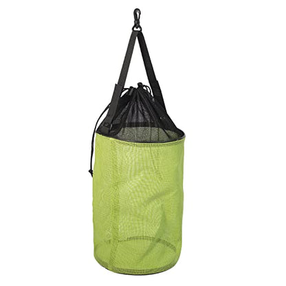 5 Gallon Foldable Fishing Bait Bag Textilene Mesh Net Fishing Bucket Storage Cage - size: 5 Gallon