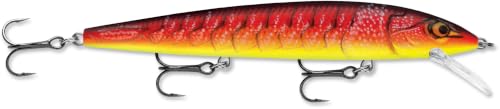 Rapala Husky Jerk Jerkbait – Suspending Hard Bait | Bass Walleye and Pike Fishing Lure, Twitch and Pause Action - color: Redfire Crawdad, size: Body Length: 5-1/2"