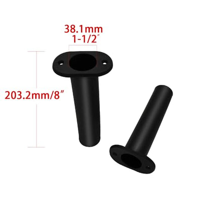 Fishing Rod Holder Plastic with UV 90 Degree Flush Mount 2PCS for Yacht and Boats - style: Black
