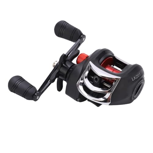 LK201 Low Profile Baitcasting Reel - 7.2:1 Gear Ratio, 8 kg Brake Force, 17+1 Bearings, Right-Handed Baitcaster for Freshwater & Saltwater Fishing