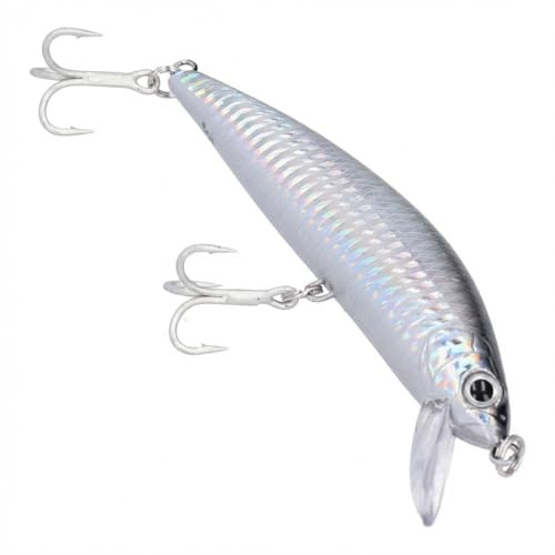40g Saltwater Fishing Lure with Treble Hook – 120mm Minnow Jerkbait for Ocean, River & Lake Fishing, Stainless Steel & Plastic Construction - color: Black