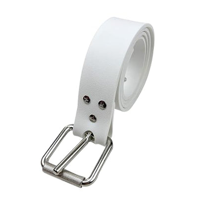 Diving Weight Belt with Quick Release Stainless Steel Buckle Rubber Weight Belts for Free Diving, Spear Fishing Diving Belt 53 inches(1.35m) - color: white