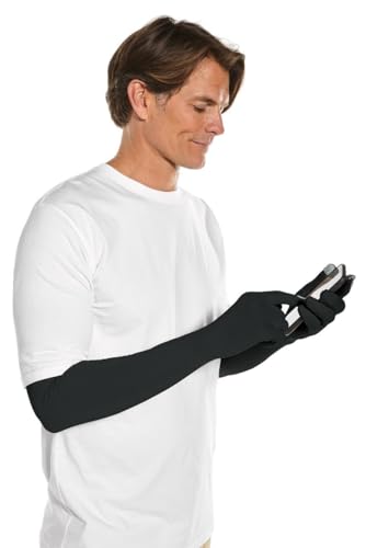 Coolibar Long Full Finger UV Sun Gloves - UPF 50+ Sun Protection - Culebra - color: Black, size: Small