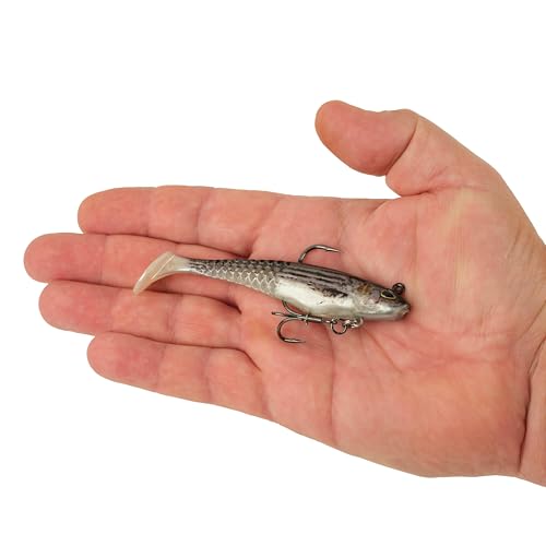Berkley PowerBait Saltwater Pre-Rigged Cullshad Fishing Soft Bait - color: Mullet, size: 4 in (0.5 oz)
