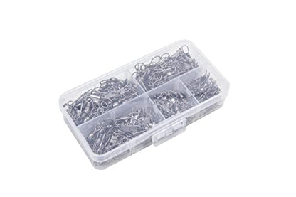 GREATFISHING 200PCS High Strength Heavy Stainless Steel Split Ring Lure Connector Swivels Snap with Fishing Pliers 30lb to 120lb Test - color: 200pc Barrel Swivel