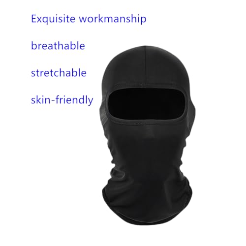 2 Pieces Thin Balaclava Ski Mask Head Mask Full Face Mask Windproof Sun UV Protection Hood for Women Men - color: Black+black