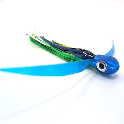 Saltwater Big Game Fishing Lure, for Offshore trolling (FlyBoy) - color: Blue Green Speckle