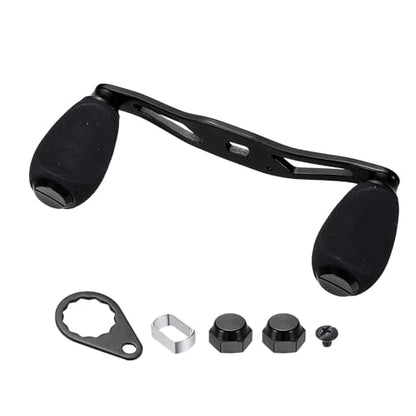 Fishing Reel Handle, Reel Handle Rocker Arm Grip with Knob Replacement Parts - color: Black