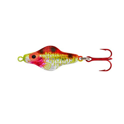 Lindy Rattl'N Flyer Spoon Hybrid Ice Fishing Lure Jigging Spoon - color: Perch, size: 1/8 oz