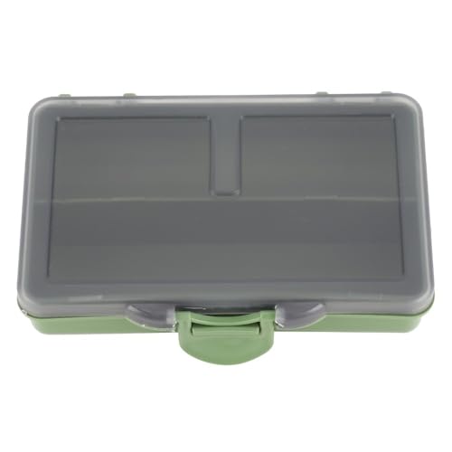 Fishing Tackle Box – Water proof Compartment Storage Case for Hooks, Baits, Lures & Terminal Tackle Accessories, Mini Clear Organizer(2-compartment) - size: 2-compartment