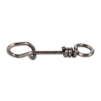 Zetiling Fastach Clips,Fishing Clip Fast Snaps Stainless Steel Fishing Swivel Snap Fishing Rolling Barrel Swivel Snap Swirl Connector Fishing Lures Leaders Accessories 50Pcs - color: 1#