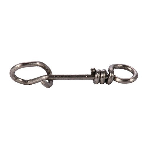 Zetiling Fastach Clips,Fishing Clip Fast Snaps Stainless Steel Fishing Swivel Snap Fishing Rolling Barrel Swivel Snap Swirl Connector Fishing Lures Leaders Accessories 50Pcs - color: 2#