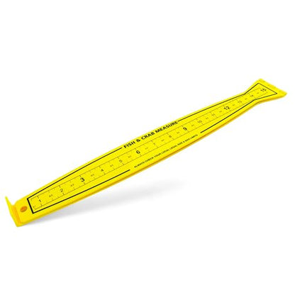 Fish Measuring Board - 32in Folding Fishing Ruler Lightweight Bump Board - Easy to Read and Portable Crab & Fish Measure Device, Fish Ruler for Boat, Kayak, Yellow - size: 32" Imperial Scale
