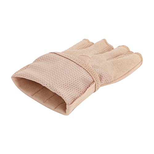 JIAHG Women Men's Driving Gloves Summer UV Sun Glove Non Slip Touchscreen Cotton Gloves Outdoor Sunblock Mittens for Cycling - color: Cotton-khaki Half Finger