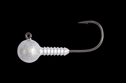 Lunker City Fishing Pro Lite Jig Heads 1/16oz 1/8oz 1/4oz 3/8oz 1/2oz Round Ball Light Tackle Lead Jigs Black Nickel UltraPoint 3/0 Hook LunkerGrip for Soft Plastic Bass Lures, Made in The USA - size: 1/16oz