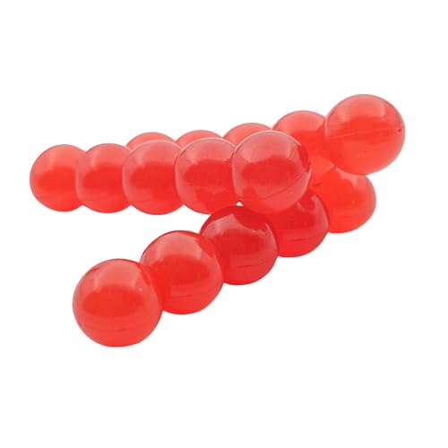 Fishing Scented Soft Plastic Beads Artificial Salmon Egg Bait Packs for Trout, Steelhead and Salmon (Spawn Roe Fishing Tackle) - color: Glow Roe, size: .50"/14mm-15 Eggs per pack