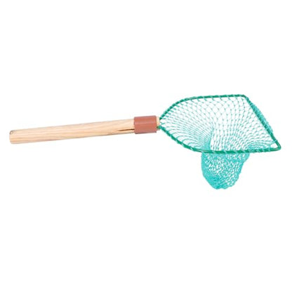 GALPADA Portable Fishing Net with Wood Handle 30Cm Large Mesh Landing Net for Freshwater Fish Catching Suitable for Recreational and Household Use