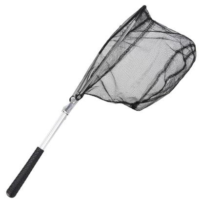Aluminum Triangle Mini Fly Fishing Landing Net - Foldable Hand Fishing Net with Ergonomic Handle for Anglers
