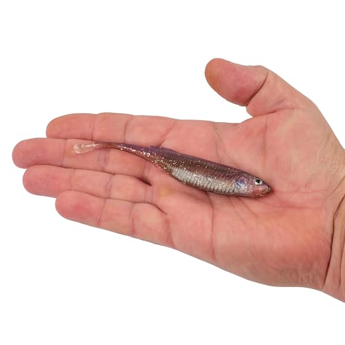 Berkley PowerBait Drip Minnow Fishing Soft Bait - color: HD Purple Shiner, size: 5"