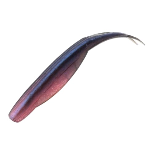 Pulse Minnow Bait for Bass Fishing, 4.7" Soft Twin Tail Lures with Fast Kicking Action, Shrimp Scented & Salt Infused, Ideal for Drop Shot & Jig Head, 10-Pack - color: Amber