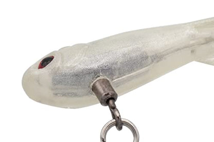 Eurotackle Z-Darter V2 Ice Fishing & Panfish Rattle Jigging Minnow Lure - color: Albiglow (Glow)