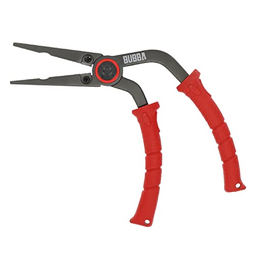 BUBBA Pistol Grip Stainless Steel Pliers, Spring Loaded with Crimping Tool and Anvil Cutter, Lanyard Hold and Sheath